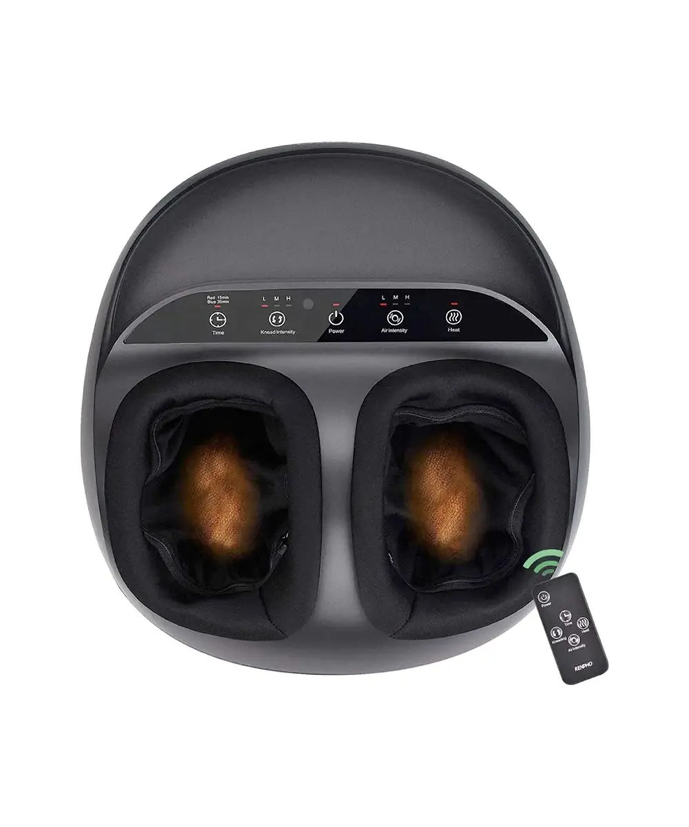 RENPHO Foot Massager Machine with Heat, Shiatsu Deep Kneading Therapy With Remote Control