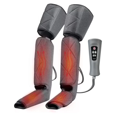 RENPHO Leg Massager Premium with Heat for Circulation for Calf Thigh and Foot Massage with 6 Modes 3 Intensities 2 Heat