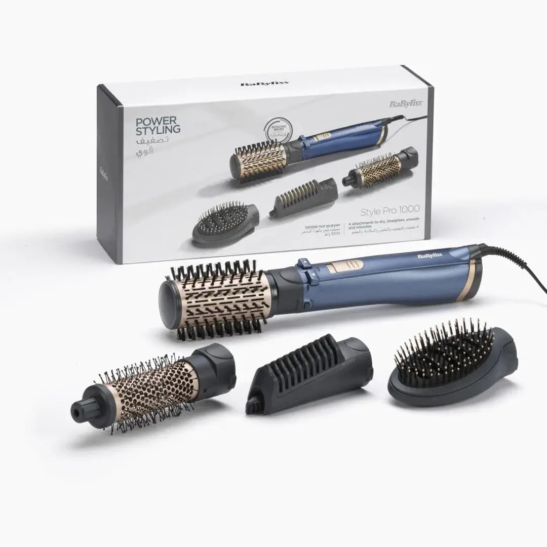 Babyliss Hair Rotating Brush 1000 Watts with pouch