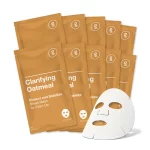 GLAM UP Sheet Mask Clarifying Oatmeal (10 sheets) - Smooths Skin Texture