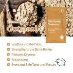 GLAM UP Sheet Mask Clarifying Oatmeal (10 sheets) - Smooths Skin Texture