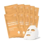 GLAM UP Sheet Mask Revitalizing Japanese Sake (10 sheets) - Enhance Radiance