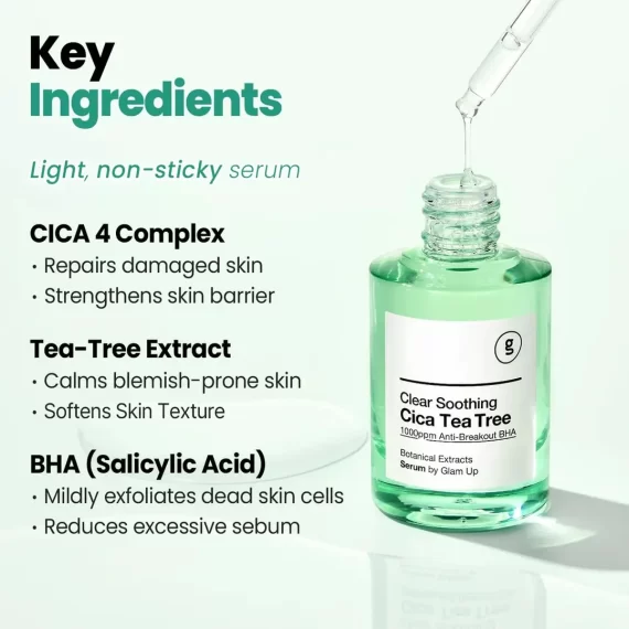 GLAM UP Clear Soothing Cica Tea Tree Serum