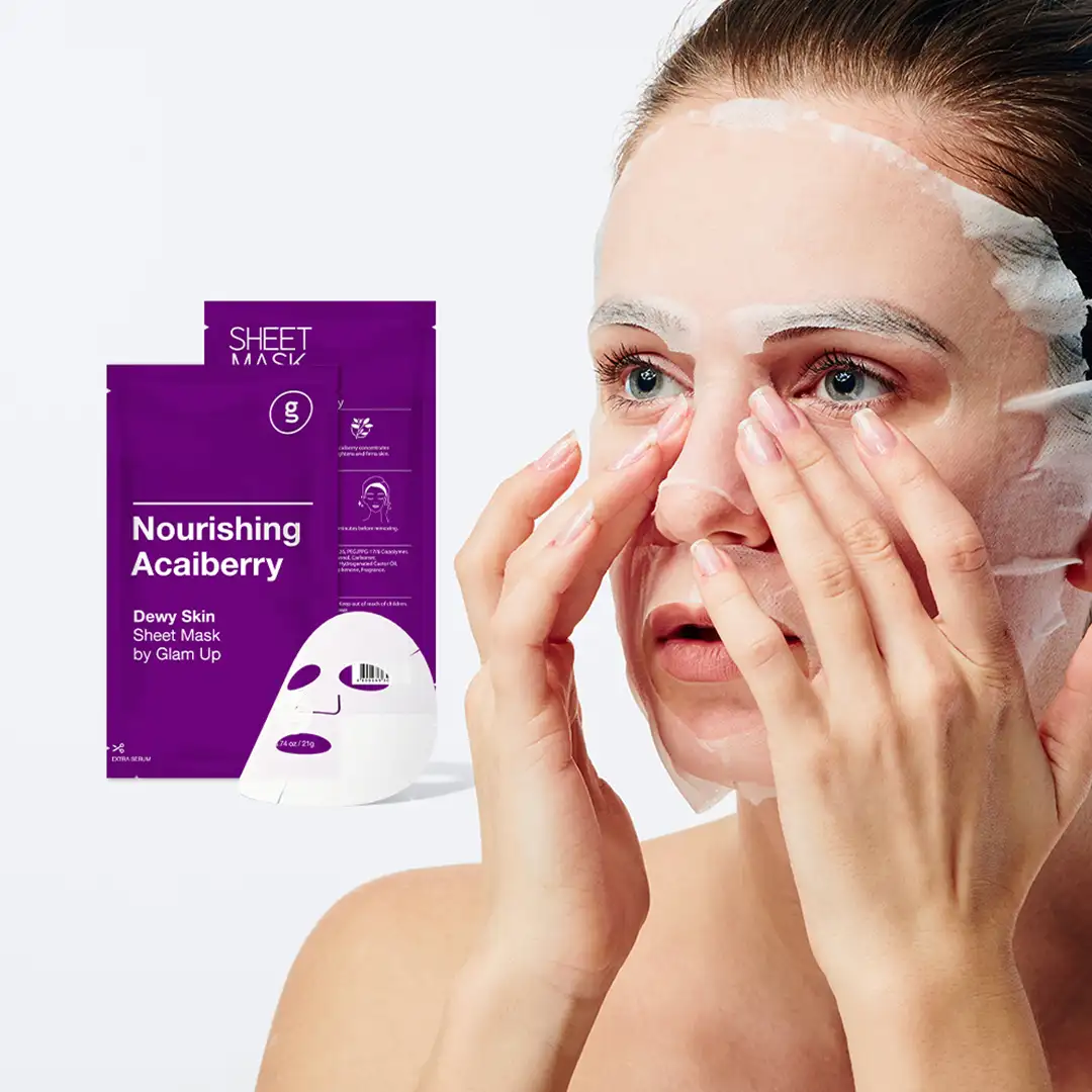 GLAM UP Sheet Mask Nourishing AcaiBerry (10 sheets)