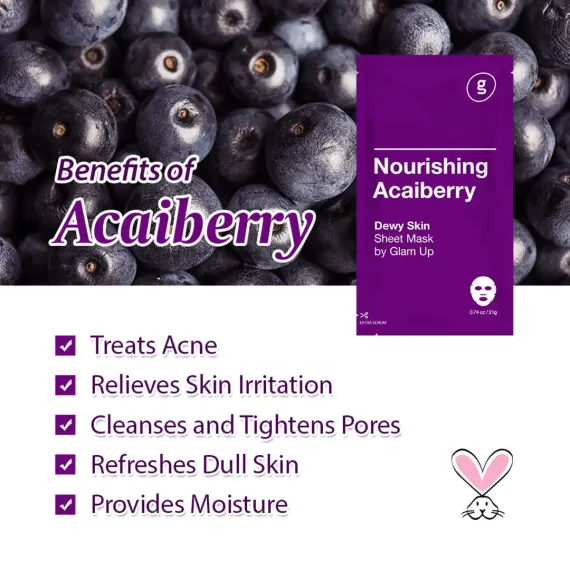 GLAM UP Sheet Mask Nourishing AcaiBerry (10 sheets)