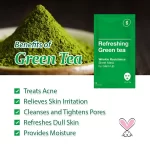 GLAM UP Sheet mask Refreshing Green Tea (10 sheets)