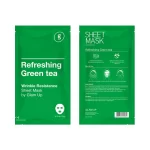 GLAM UP Sheet mask Refreshing Green Tea (10 sheets)