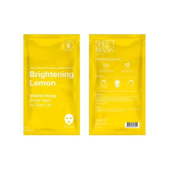 GLAM UP Sheet Mask Brightening Lemon (10 sheets)