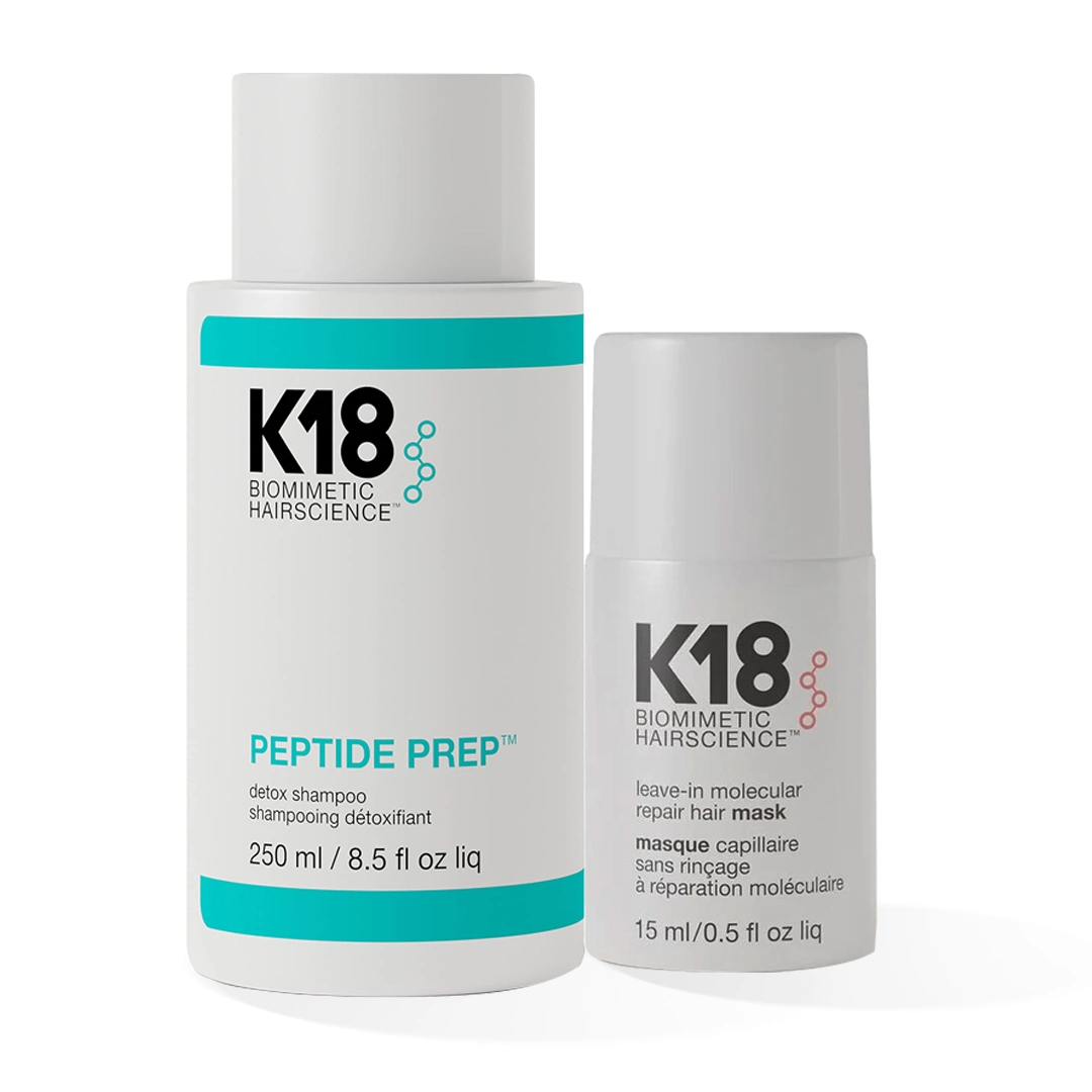 K18 Biomimetic Hairscience Peptide Prep Detox Shampoo and Hair Mask Duo