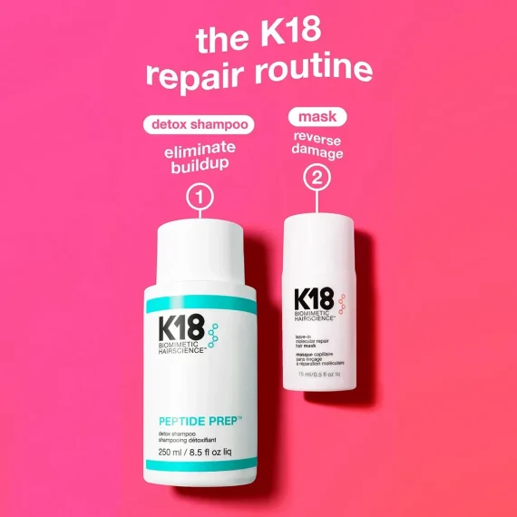 K18 Biomimetic Hairscience Peptide Prep Detox Shampoo and Hair Mask Duo
