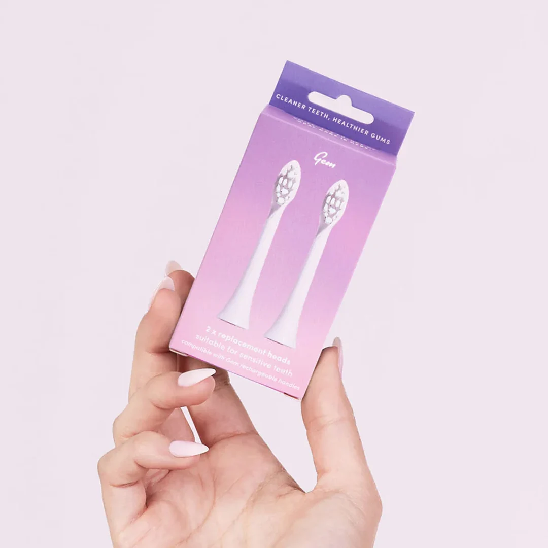 GEM Electric Toothbrush Replacement Heads-Rose