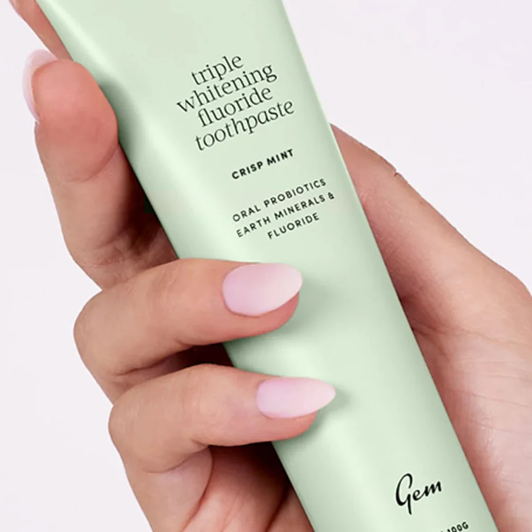 GEM Triple Whitening Toothpaste 100g - Fluoride Mint