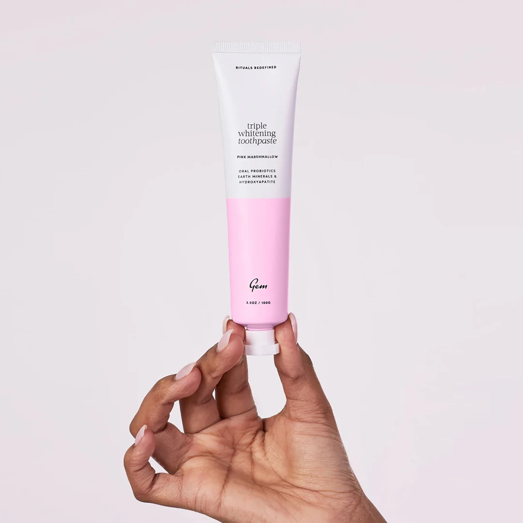GEM Triple Whitening Toothpaste 100g - Pink Marshmallow