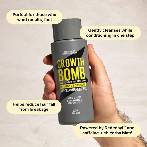 Growth Bomb High Strength 2-1 Shampoo & Conditioner 300ml