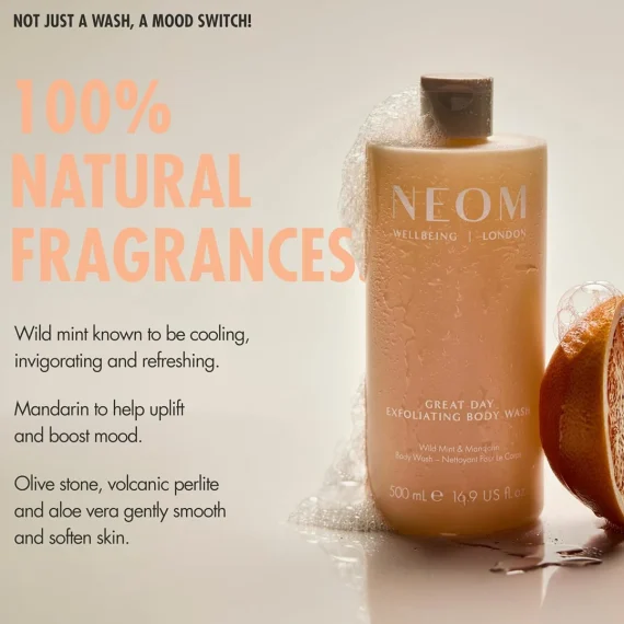 NEOM Great Day Exfoliating Body Wash 500ml