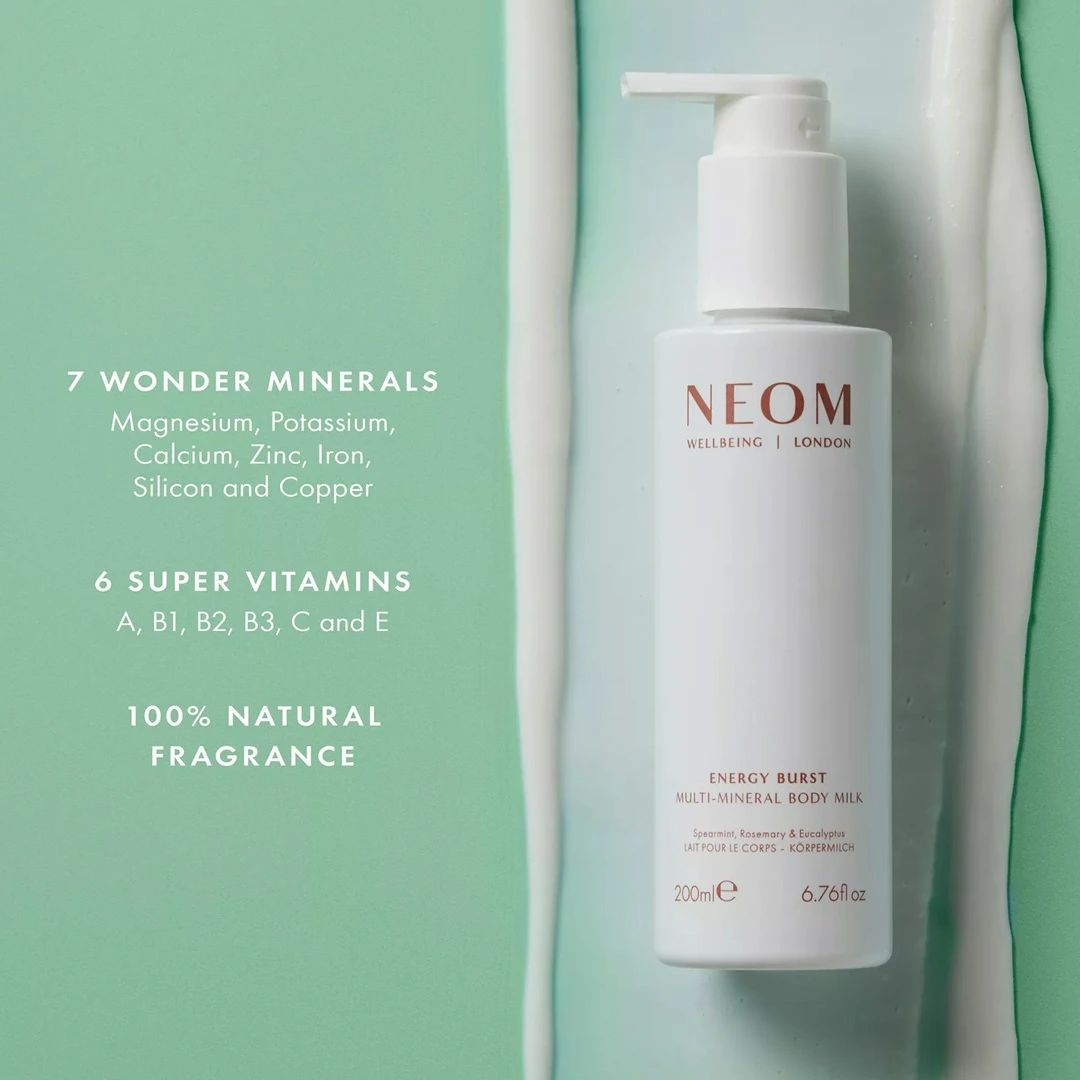 NEOM Energy Burst Mineral Body Milk 200ml